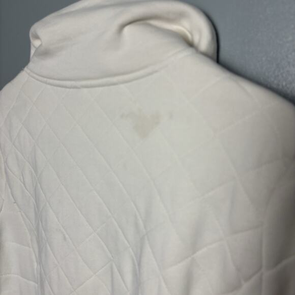 The North Face Jacket Caroluna Medium Gray Quilted Fleece Button Neck Pockets - Picture 10 of 14